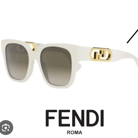 Fendi White Sunglasses Modern Oversized Design FENDI White O Lock Sunglasses – More Than You Can Imagine main image 4